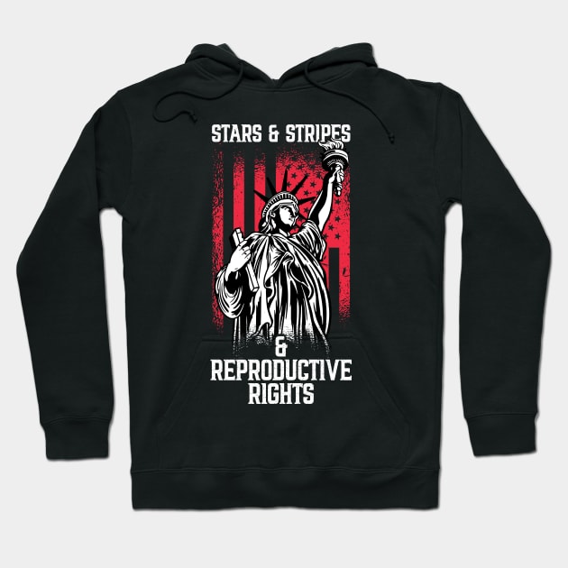 Stars & Stripes & Reproductive Rights // Lady Liberty Womens Rights Hoodie by SLAG_Creative